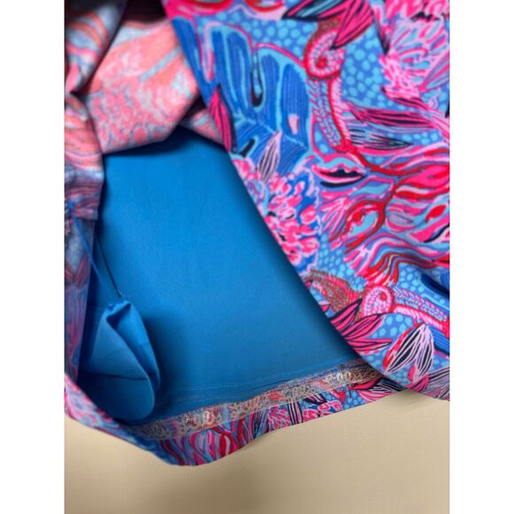 LILLY PULITZER Arcelle Printed Dress Ruby Red Wild Times Print Puff Sleeves Sz S - Picture 6 of 14